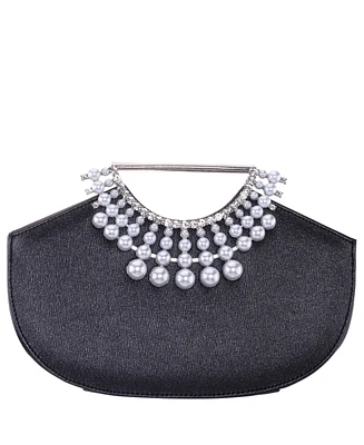 Nina Crystal Encrusted Small Handle Bag