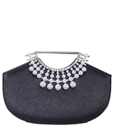 Nina Crystal Encrusted Small Handle Bag