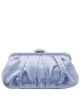 Nina Pleated Frame with Crystal Clasp Clutch