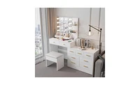 Makeup Vanity with Lights – Led Lighted Dressing Table with Storage for Bedroom or Makeup Area