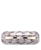 Nina Snake Minaudiere with Crystal Clasp Bag