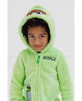 Sesame Street Toddler Boys Cozy Sherpa Zip Up Cosplay Costume Coverall Newborn to (Newborn - 4T