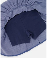 Deux par Big Girls Chambray Skort Navy Blue