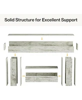 Tribesigns 63-Inch Long Console Table, Farmhouse Entryway Table with Storage, Rustic Wood Sofa Table Behind Couch Table for Living Room, Foyer, Hallwa