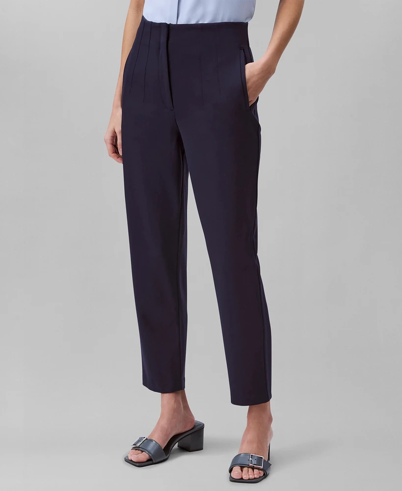 Calvin Klein Women's Ponte Cropped Straight-Leg Pants