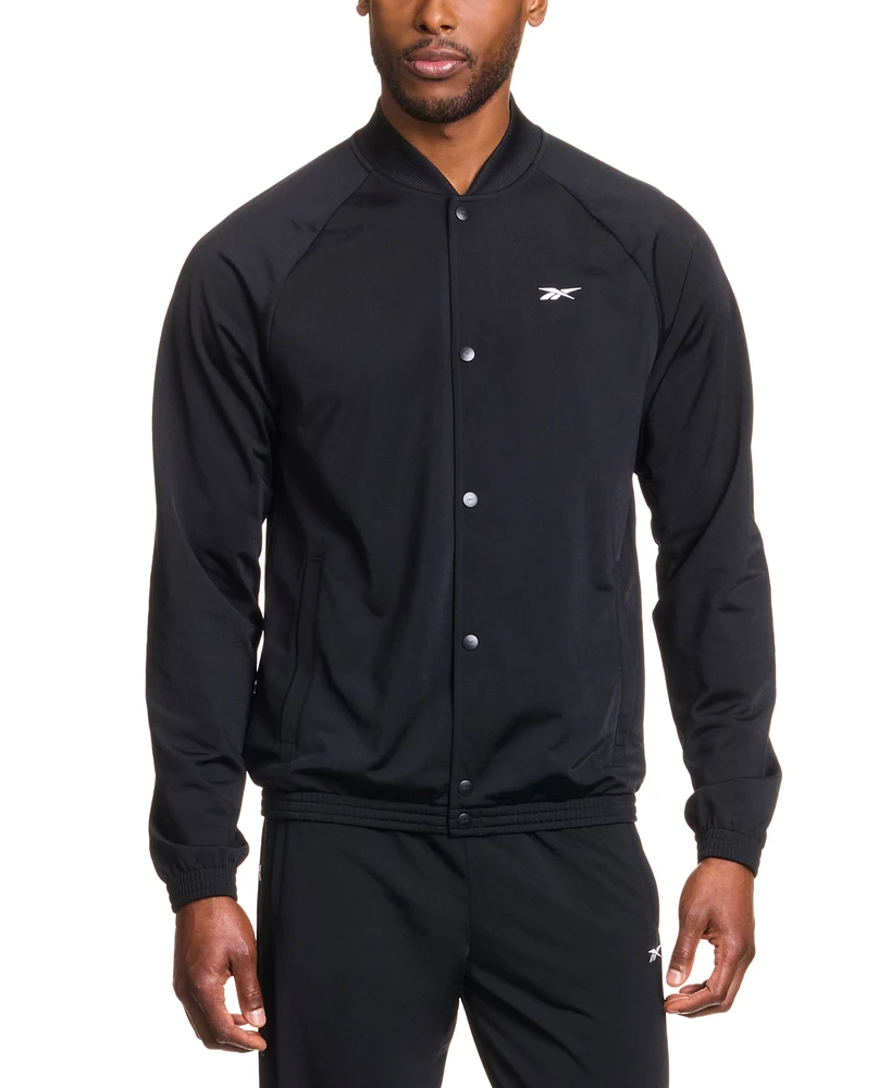 Reebok Men's Basketball Tricot Snap Jacket