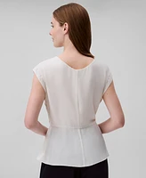 Calvin Klein Women's Twisted-Front Chiffon Top