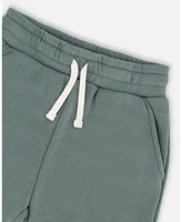 Deux par Big Boys French Terry Sweatpants With Side Pockets Grayish Teal