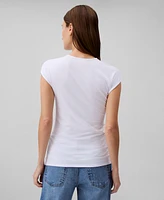 Calvin Klein Women's Slim-Fit Matte Jersey Crewneck Tee