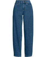 Lands' End Women's Recover High Rise Barrel Leg Ankle Jeans