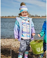 Deux par Deux Toddler Girls 3-In-1 Mid-Season Outerwear Set Turquoise And Mauve Gradient - Toddler|Child