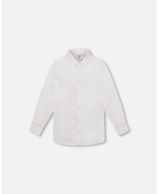 Deux par Big Boys Long Sleeve Button Down Shirt White