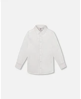 Deux par Big Boys Long Sleeve Button Down Shirt White