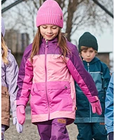 Deux par Big Girls Colorblock Mid-Season Jacket Pale Pink, Fuchsia, And Mauve