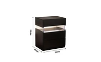 3-Drawer Nightstand Dresser for Bedroom End Table with Storage and Modern Design