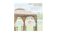 Outdoor Patio Gazebo for Backyard, Garden, or Deck with Shade and Shelter