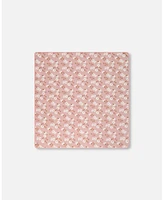 Deux par Deux Baby Girl Printed Muslin Blanket Pink And White Flowers - Infant|Toddler