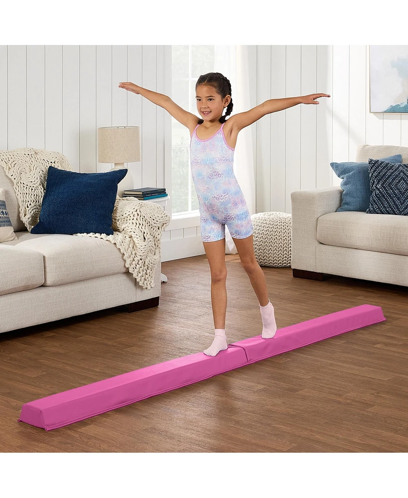 Best Choice Products 9ft Folding Medium-Density Foam Floor Balance Beam for Gymnastic and Tumbling