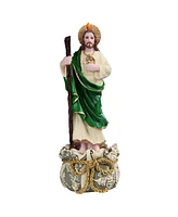 2-pc Set" Fc Design 9"H Saint Jude Standing on Money Sack Statue Holy Figurine Statue Ornament Home Room Office Decor and Perfect Ideas for Housewarm