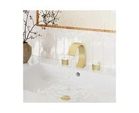 Casainc Widespread Double Handle Bathroom Sink Faucet with Drain