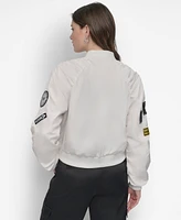 Dkny Women's Logo Bomber Jacket