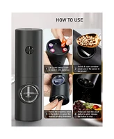 Salt and Pepper Grinder Set Adjustable Coarseness Automatic Battery Powered