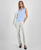 Bar Iii Women's Split-Neck Sleeveless Blouse, Exclusively at Macy's