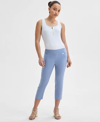 I.n.c. International Concepts Women's Tummy-Control Pull-On Capri Pants, Regular & Petite, Created for Macy's