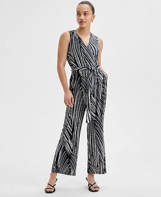 I.n.c. International Concepts Petite Printed Sleeveless Jumpsuit, Exclusively at Macy's