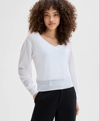 I.n.c. International Concepts Petite V-Neck Sweater, Exclusively at Macy's