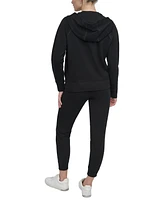 Dkny Sport Women's Two-Tone Zip-Front Long-Sleeve Hoodie