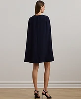 Lauren Ralph Women's Belted Cape Georgette Cocktail Dress