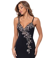 Xscape Petite Embellished V-Neck Gown