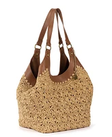 The Sak Roma Straw Small Shopper Tote Bag