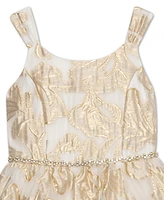 Speechless Big Girls Golden Jacquard Fit and Flare Dress