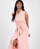 Nautica Jeans Women's Gingham Cotton Wrap Shirtdress