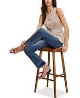 Good American Women's Boy Straight-Leg Cropped Jeans