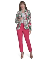 Tommy Hilfiger Women's Floral-Print Long-Sleeve Blazer