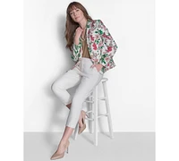 Tommy Hilfiger Women's Floral-Print Long-Sleeve Blazer