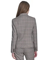 Tommy Hilfiger Women's Notch-Lapel Check Blazer