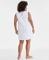 On 34th Trendy Plus Eyelet Sleeveless Dress, Created for Macy's