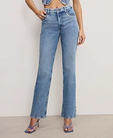 Good American Women's Icon Studded Straight-Leg Jeans