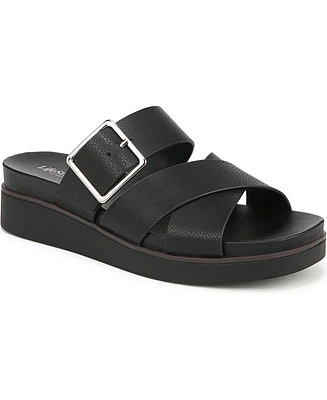 LifeStride Women's Getaway Open Square Toe Platform Slide Sandals