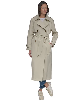 Dkny Jeans Women's Cotton Double-Breasted Trench Coat