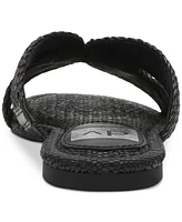Dv Dolce Vita Women's Geeya Raffia Criss Cross Strap Flat Slide Sandals