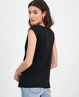 I.n.c. International Concepts Women's Sleeveless Cowlneck Blouse, Exclusively at Macy's