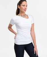 I.n.c. International Concepts Women's Asymmetric-Neck Top, Exclusively at Macy's