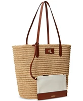 Lauren Ralph Lauren Straw Brie Tote Bag