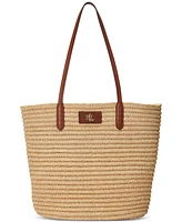 Lauren Ralph Straw Brie Tote Bag