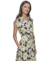 Karl Lagerfeld Paris Women's Floral-Print Shirtdress